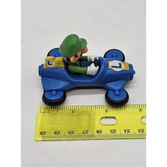 Vintage McDonald's Happy Meals Toy Luigi In Car Pair Nintendo Cake Topper - Picture 4 of 6